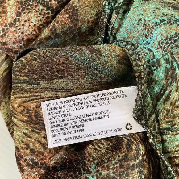 Wild Fable Sleeve Blouse Boho XS Sheer Mesh Tie Front Long Retro Y2K Top - Picture 5 of 5